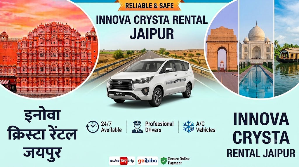 Innova Crysta Rental in Jaipur | Toyota InnovaCrysta with Driver