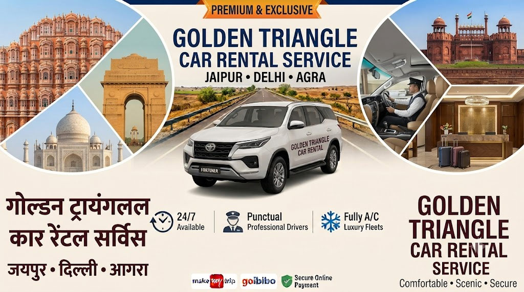 Golden Triangle Car Rental Service | Delhi Agra Jaipur Car with Driver